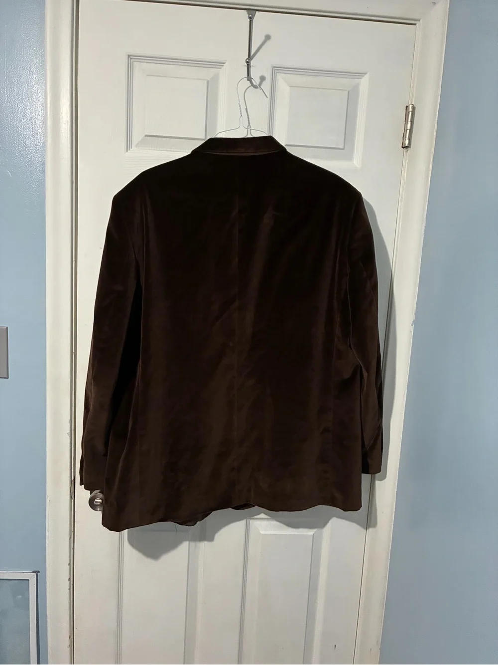 Men's Dark Brown Velvet Sport Coat - Single-Breasted Blazer